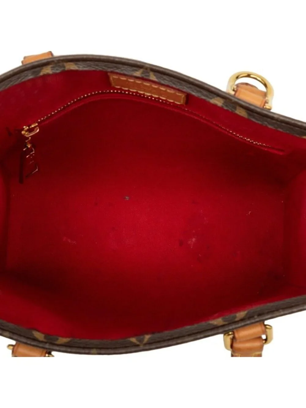 Louis Vuitton Monogram Sac Plat BB 2-Way Shoulder Bag Brown Leather